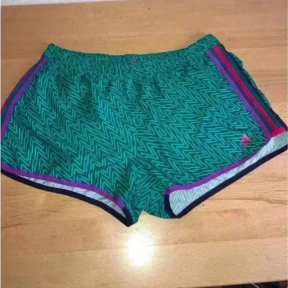 Adidas Modern Classic Running Turquoise Shorts - Picture 6 of 12